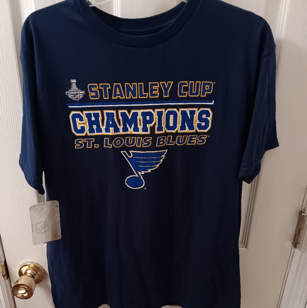 Team Athletics 2019 Saint Louis Blues Stanley Cup Champions T-Shirt New Youth XL